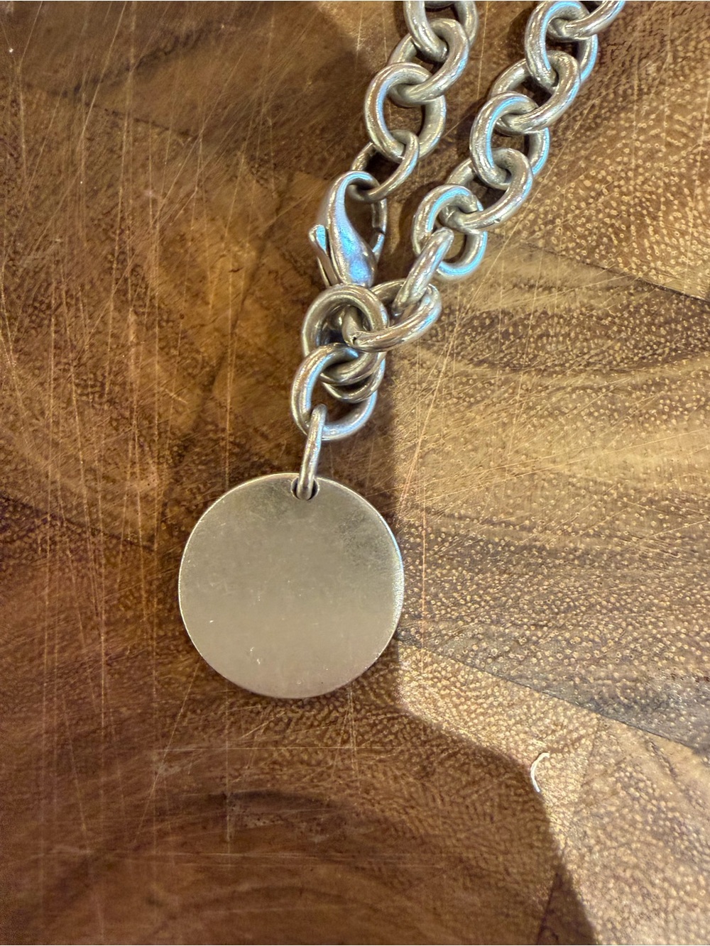 Tiffany & Co. Silver Round Tag Necklace and Bracelet Set - Picture 4 of 7